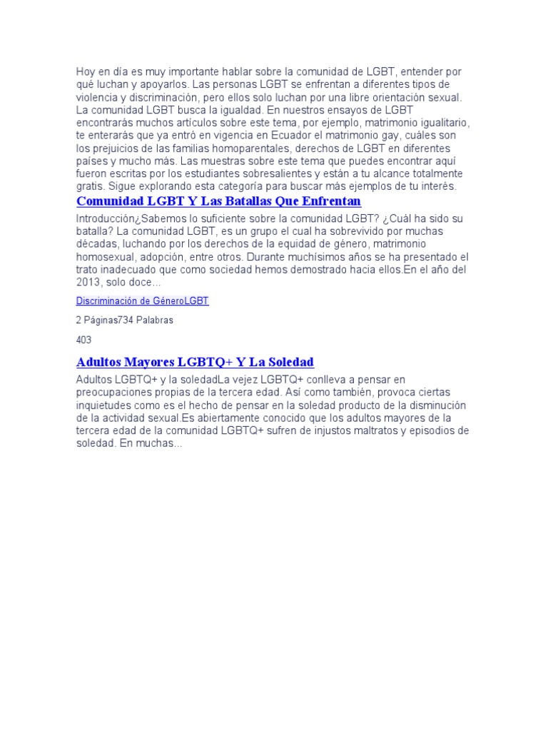 Derechos y Desafíos de la Comunidad LGBT | PDF | Ciencias sociales ...