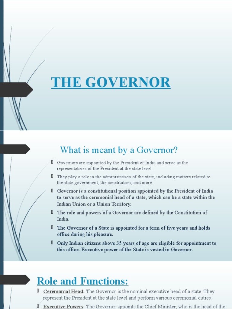 Governor Definition In American English – TYEX
