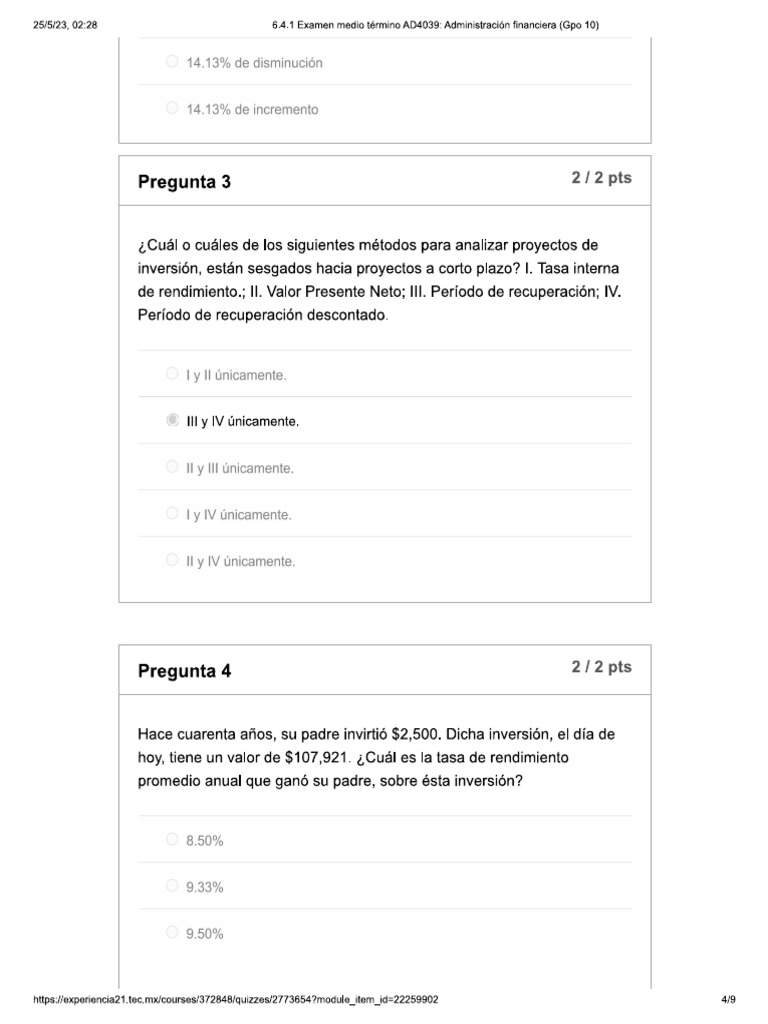 Examen de Medio Termino | PDF
