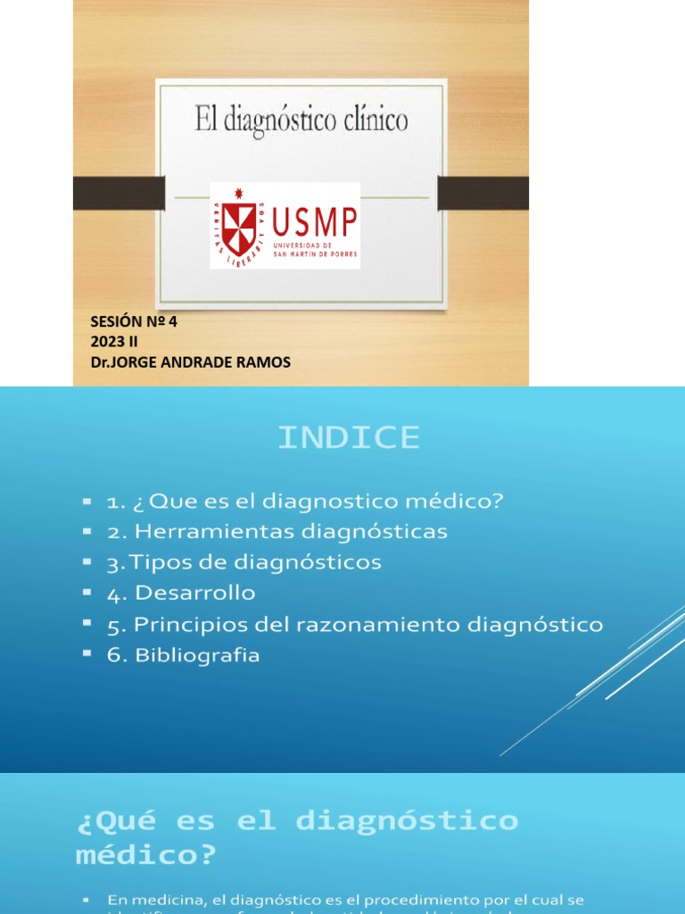 4a.-Sesión #4 | PDF | Diagnostico medico | Clínica