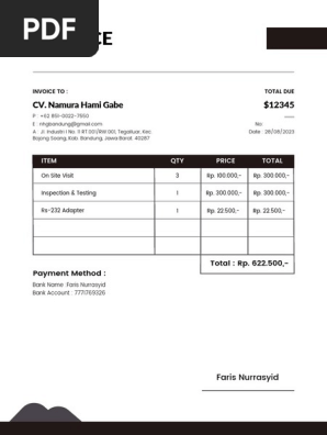 White Simple Invoice