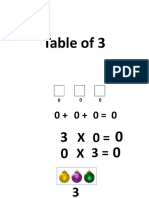TABLE of 3 With Picture