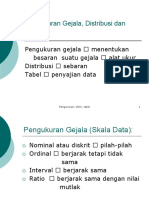 Pengukuran Gejala, Distribusi Dan Tabel