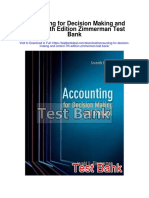 Accounting For Decision Making and Control 7th Edition Zimmerman Test Bank