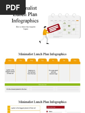 Minimalist Lunch Plan Infographics by Slidesgo