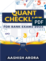 Quant Checklist 351 by Aashish Arora For Bank Exams 2023
