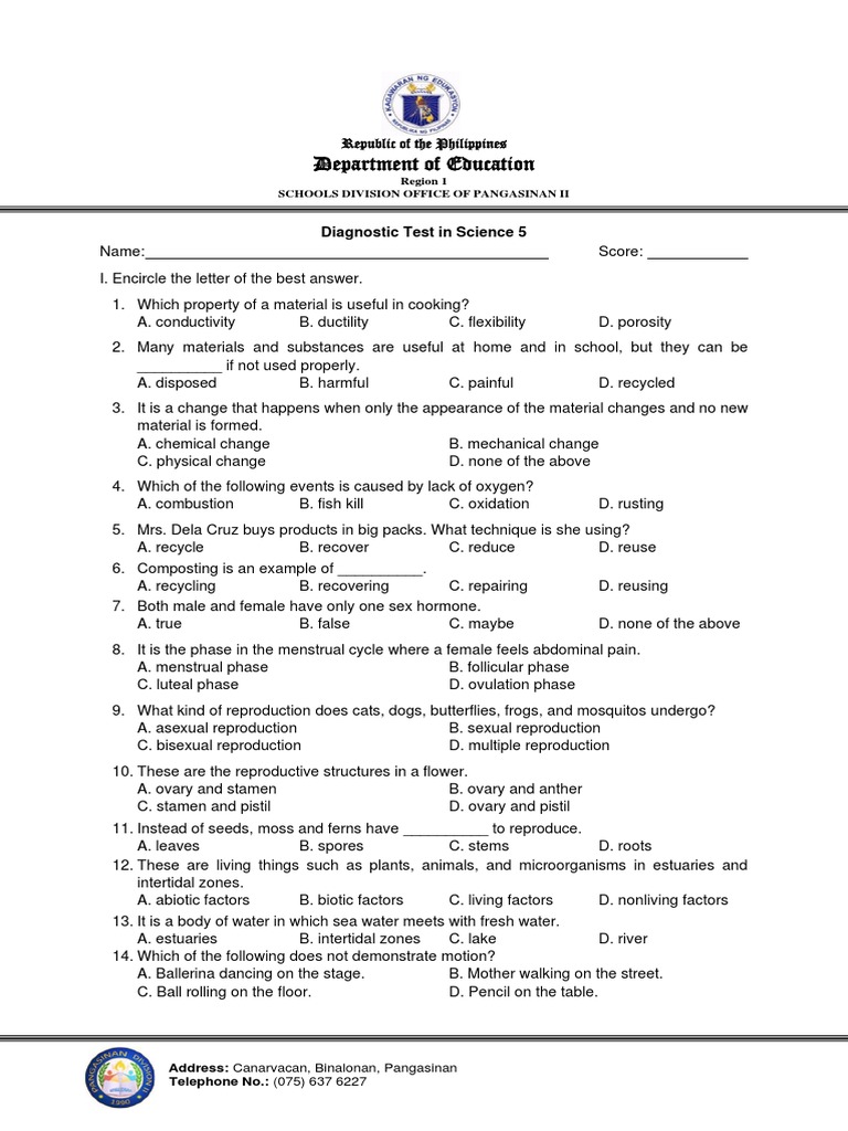 TEST DEFINITION IN SCIENCE visual data 5