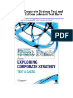 Exploring Corporate Strategy Text and Cases 8th Edition Johnson Test Bank