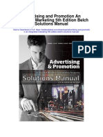 Advertising and Promotion An Integrated Marketing 5th Edition Belch Solutions Manual