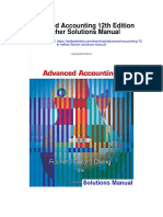 Advanced Accounting 12th Edition Fischer Solutions Manual
