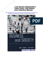 Business and Society Stakeholders Ethics Public Policy 14th Edition Lawrence Solutions Manual