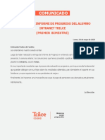 Comunicado-Publicación Informe de Progreso-Ib