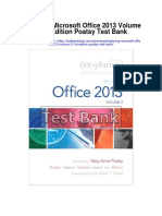 Exploring Microsoft Office 2013 Volume 2 1st Edition Poatsy Test Bank