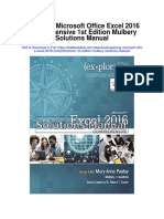 Exploring Microsoft Office Excel 2016 Comprehensive 1st Edition Mulbery Solutions Manual