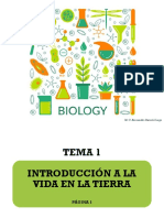 Tema 1 y 2 La Vida, Átomos y Moléculas