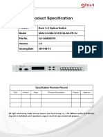 1u 1x8 Rack Optical Switch Data Sheet 580101