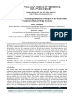 Feasibility Study and Technological Systems of Project of The Model of The Transition To The Knowledge Economy