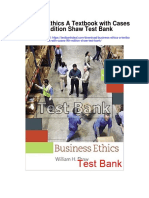 Business Ethics A Textbook With Cases 9th Edition Shaw Test Bank