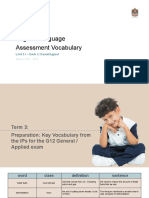 Level 8.1 - Grade 12 General - Vocabulary Teaching Resource - Term 3 - 2022-23