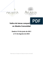 Índice de Temas Compartidos en Akasha Comunidad: Desde El 19 de Junio de 2021 Al 13 de Agosto de 2023