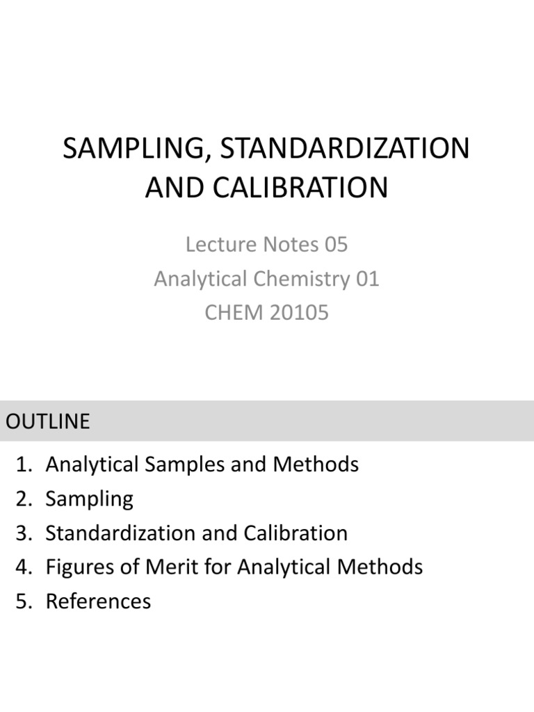 AC05 Sampling, Standardization and Calibration PDF