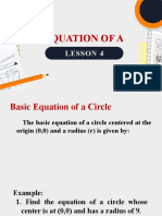 Grade 10 Equation of A Circle