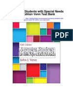 Assessing Students With Special Needs 5th Edition Venn Test Bank