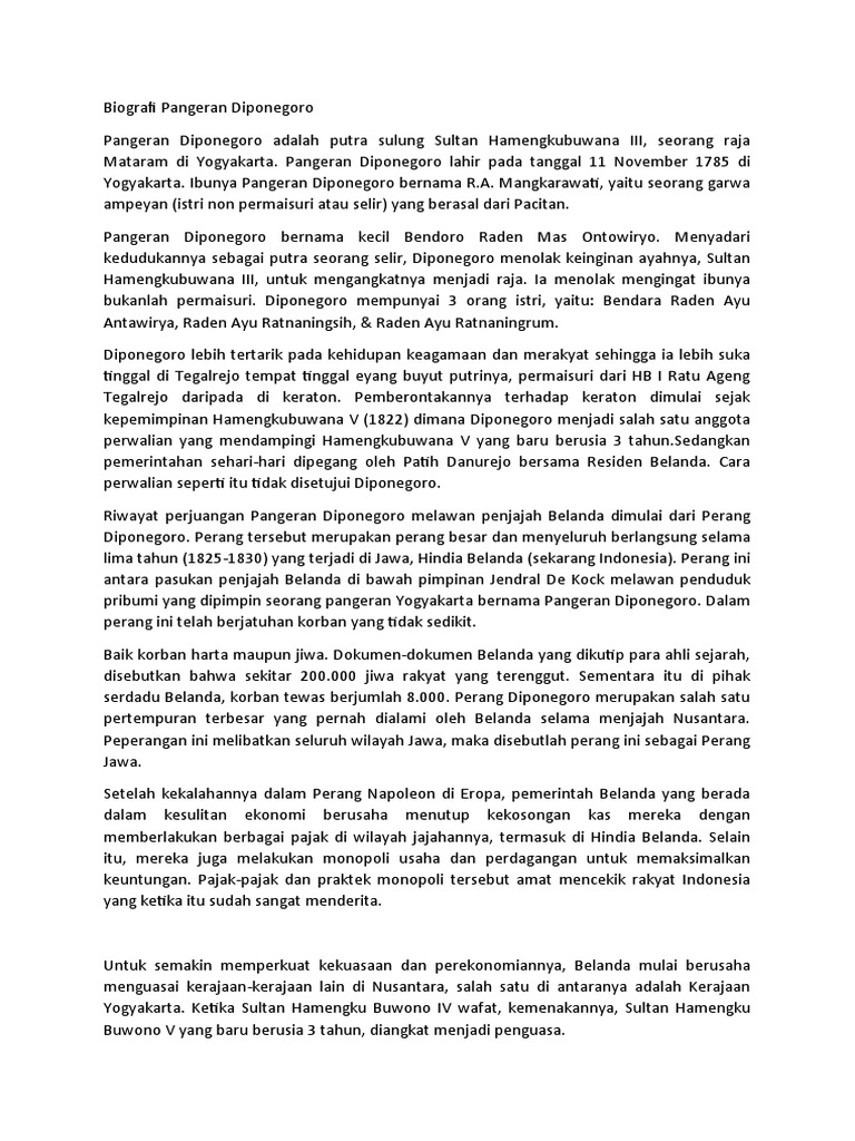 biografi-pangeran-diponegoro-pdf