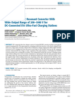 High Efficiency LLC Resonant Converter With Wide Output Range of 200-1000 V For DC-Connected EVs Ultra-Fast Charging Stations