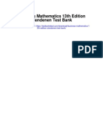 Business Mathematics 13th Edition Clendenen Test Bank