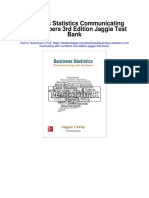 Business Statistics Communicating With Numbers 3rd Edition Jaggia Test Bank