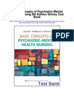 Basic Concepts of Psychiatric Mental Health Nursing 8th Edition Shives Test Bank