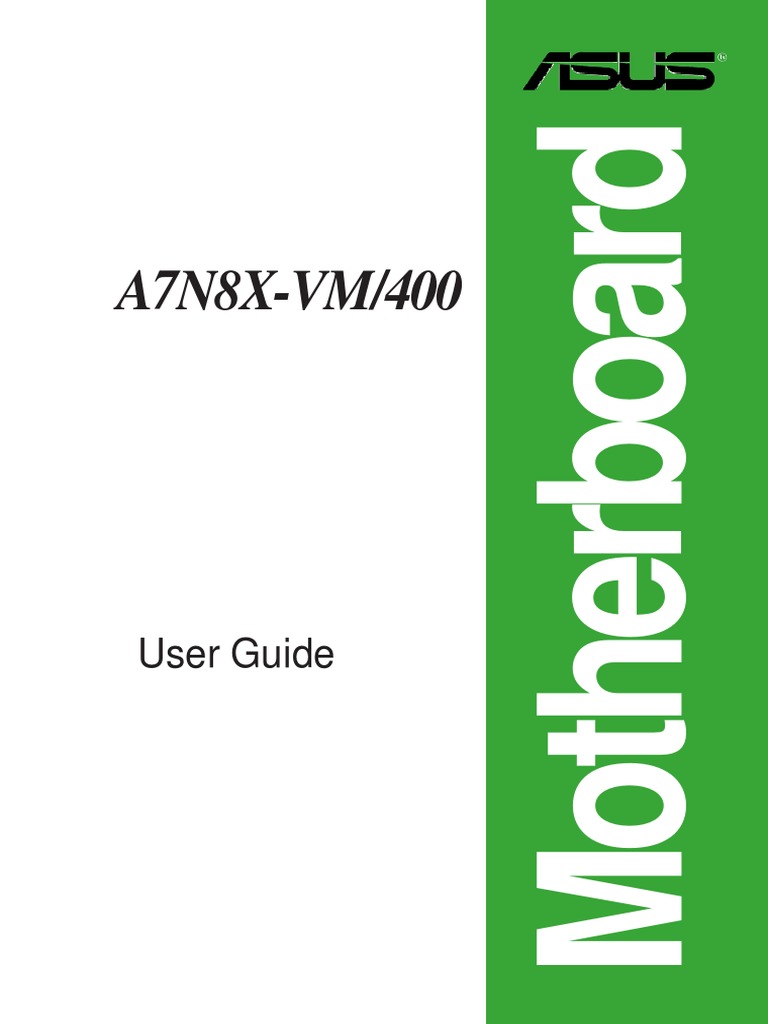 ASUS A7N8X-VM 400 Manual | PDF | Bios | Usb