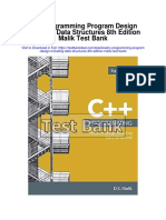 C Programming Program Design Including Data Structures 8th Edition Malik Test Bank