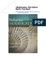 Behavior Modification 10th Edition Martin Test Bank
