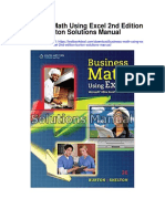 Business Math Using Excel 2nd Edition Burton Solutions Manual