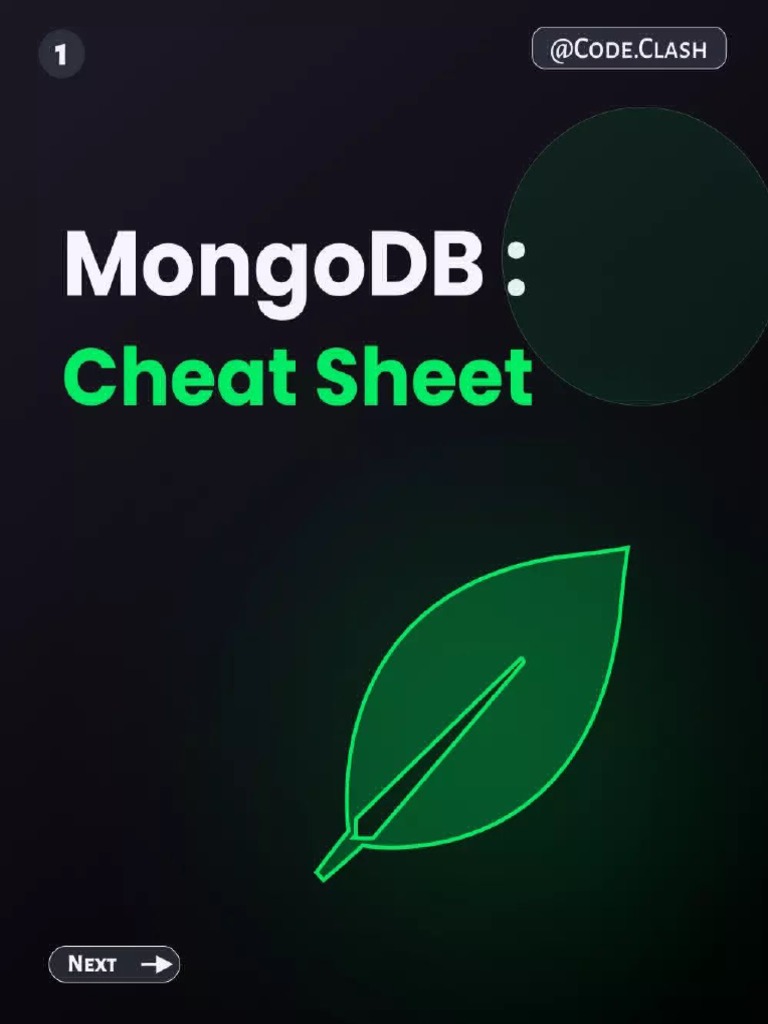 MongoDB Cheat Sheet | PDF