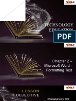 Chapter 3 Ms Word - Formating Text