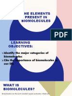 The Elements Present in Biomolecules.... YAMMIE