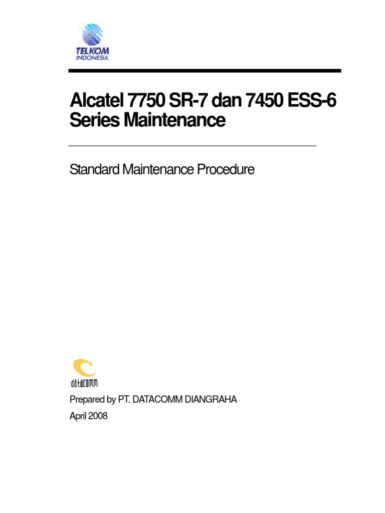 Standard Maintenance Procedure - Metro Ethernet Paket 2 - v1.1 | PDF
