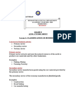 Grade 8 Quiz 2 - Work Sheet