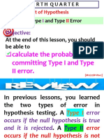 Lesson 2 - Type1 & Type2 Error