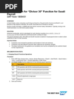 SAP Note 1869401 - Configuration For Divisor 30 Function For Saudi Payroll