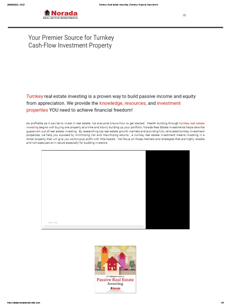 Turnkey Real Estate Investing Turnkey Property Investment PDF