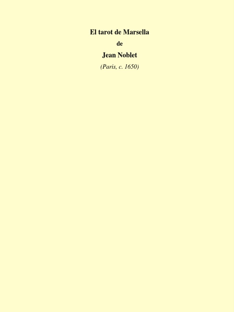 El Tarot de Marsella | PDF | Tarot | Color