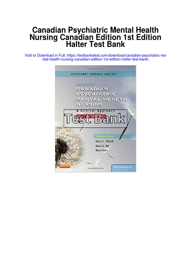 Canadian Psychiatric Mental Health Nursing Canadian Edition 1st Edition