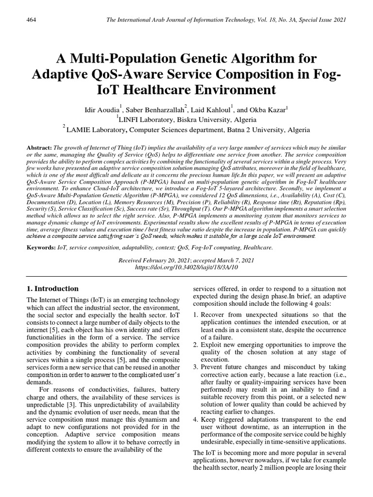 A Multi-Population Genetic Algorithm For Adaptive Qos-Aware Service ...