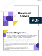 Operational Analysis