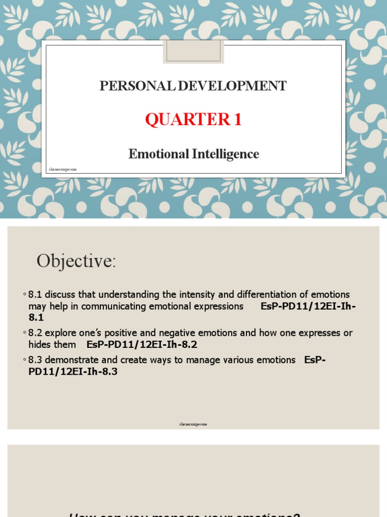 Emotional intelligence pdf