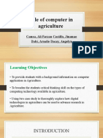 Role of Computer in Agriculture